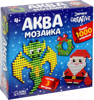 Развивающая игра Эврики Аквамозаика. Дракончик / 9603096 (зеленый)