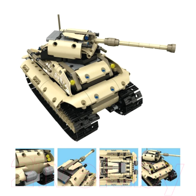 Конструктор управляемый Mould King Tяжелый гусеничный танк / 13011