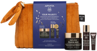 Набор косметики для лица Apivita Queen Bee Крем с насыщенной текстурой+Сыворотка+Крем для век (50мл+10мл+2мл) - 