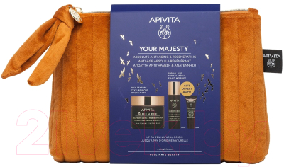 Набор косметики для лица Apivita Queen Bee Крем с насыщенной текстурой+Сыворотка+Крем для век (50мл+10мл+2мл)