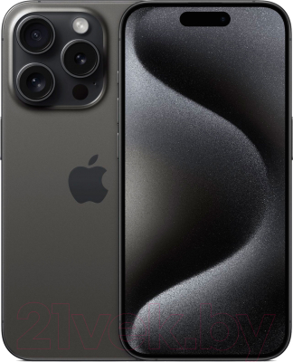 Смартфон Apple iPhone 15 Pro 128GB Dual Sim без e-sim / A3104 (черный титан)