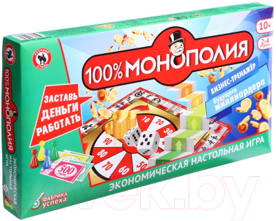 Настольная игра Русский стиль Экономическая 100% Монополия / 04032