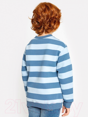 Изображение товара Свитшот детский Mark Formelle 123389 (р.116-60, туманно-голубая полоска)