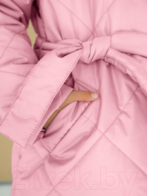 Пальто детское Amarobaby Pretty / AB-OD23-PRETTY29/06-134 (розовый, р.134-140)