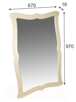 Зеркало Мебелик Берже 23 (слоновая кость)