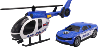 Набор игрушечной техники Funky Toys Городская служба Полицейская машина и вертолет / FT0798803 - 