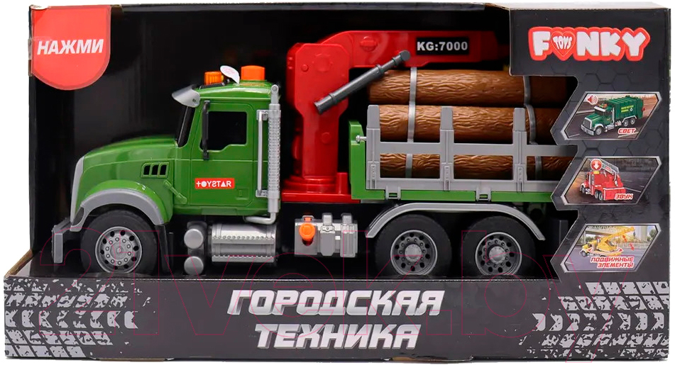 Лесовоз игрушечный Funky Toys Городская техника Грузовая машина / FT0780056