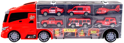 Набор игрушечной техники Funky Toys Пожарная машина-кейс / FT0314423