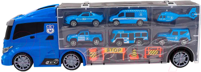Набор игрушечной техники Funky Toys Полицейская машина-кейс / FT0314422