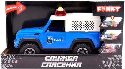 Автомобиль игрушечный Funky Toys Экстренная служба Полицейский внедорожник / FT0246195