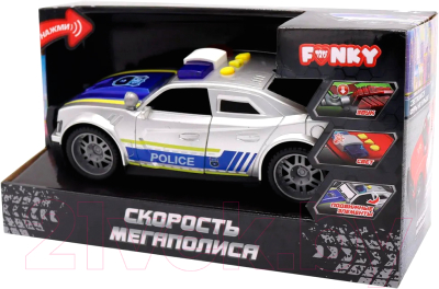 Автомобиль игрушечный Funky Toys Скорость мегаполиса Полицейская машина / FT0838783