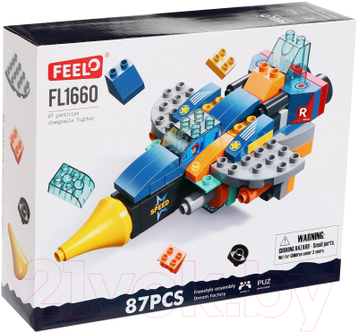 Конструктор Feelo Космос. Истребитель 4 в 1 FL1660 / 9893172 (87эл)