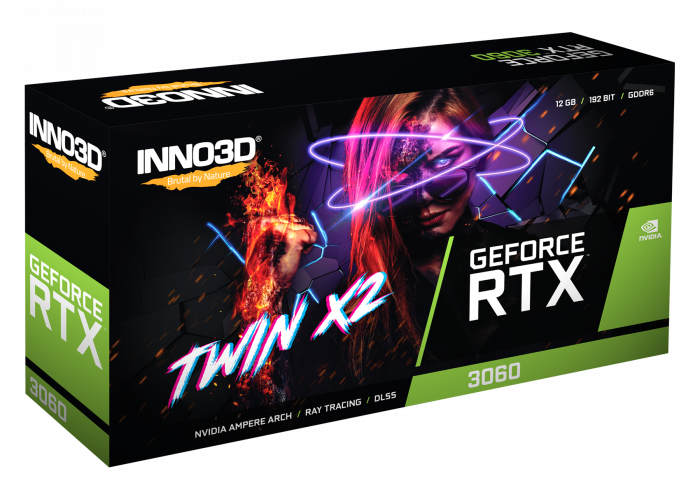 Видеокарта Inno3D GeForce RTX 3060 Twin X2 (N30602-08D6-11902130)