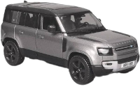 Масштабная модель автомобиля Bburago Land Rover Defender 2022 / 18-21101 (серебристый) - 