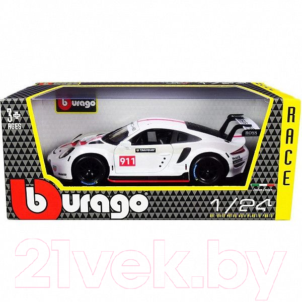 Масштабная модель автомобиля Bburago Porsche 911 RSR GT / 18-28013