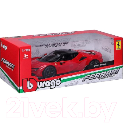 Масштабная модель автомобиля Bburago Ferrari SF90 Stradale / 18-16015 (красный)