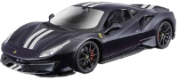 Масштабная модель автомобиля Bburago Ferrari 488 Pista / 18-26026 (черный) - 
