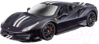 Масштабная модель автомобиля Bburago Ferrari 488 Pista / 18-26026 (черный)