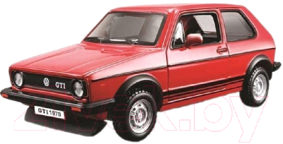 Масштабная модель автомобиля Bburago Volkswagen Golf Mk1 GTI 1979 / 18-43059 (красный)