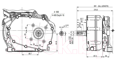 Двигатель бензиновый Lifan 168F-2МR (6.5л.с)