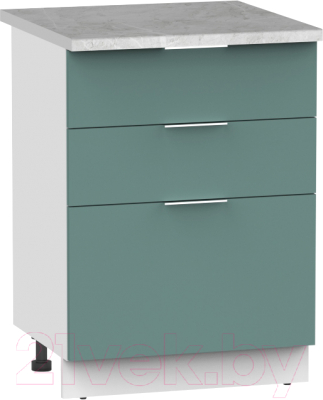 Шкаф-стол кухонный Интермебель Микс Топ ШСР 850-14-600 (сумеречный голубой/венато)