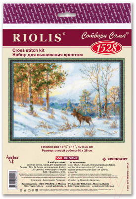 Набор для вышивания Риолис Лось в зимнем лесу / 1528 