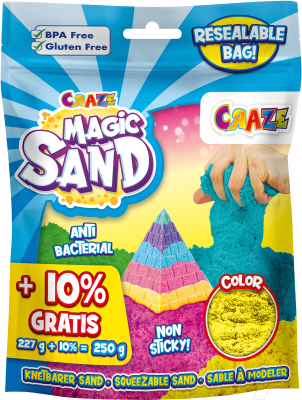 Кинетический песок Craze Magic Sand / 41215.C (желтый)