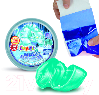 Набор для творчества Craze Magic Dough Попрыгунчик Лед / 34903.A (голубой)
