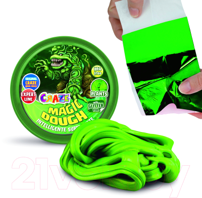 Набор для творчества Craze Magic Dough Попрыгунчик Растение / 34903.B (зеленый)