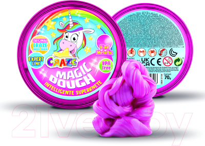 Набор для творчества Craze Magic Dough Попрыгунчик Мечты единорога / 35306.B (розовый металик)