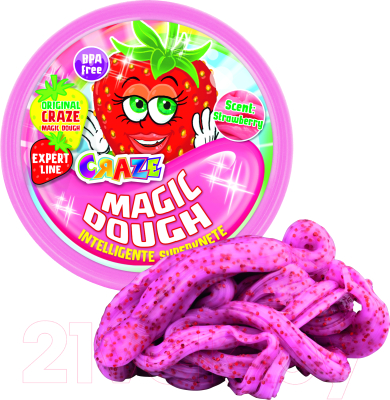 Набор для творчества Craze Magic Dough Попрыгунчик Фруктовая фантазия Клубника / 35368.A (розовый)