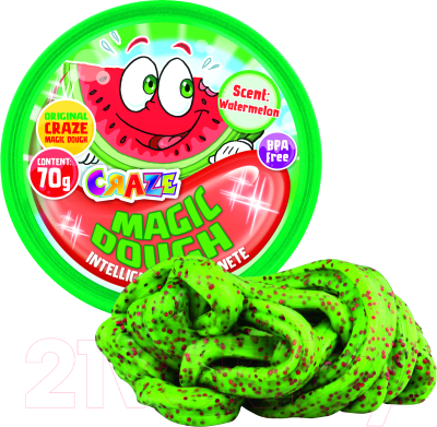 Набор для творчества Craze Magic Dough Попрыгунчик Фруктовая фантазия Арбуз / 35368.B (зеленый)