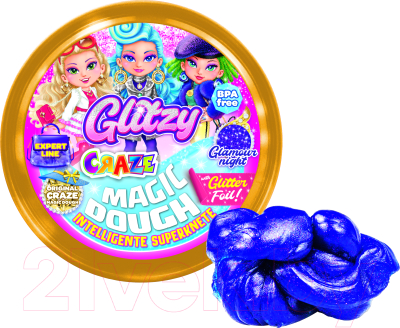 Набор для творчества Craze Magic Dough Попрыгунчик Блеск Гламурная ночь / 35450.A (фиолетовый)
