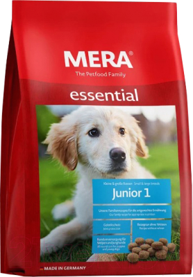 Сухой корм для собак Mera Essential Junior 1 для щенков малых и средних пород / 60426 (1кг)