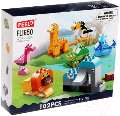 Изображение товара Конструктор Feelo Животные. Африка FL1650 / 9893159 (102эл)