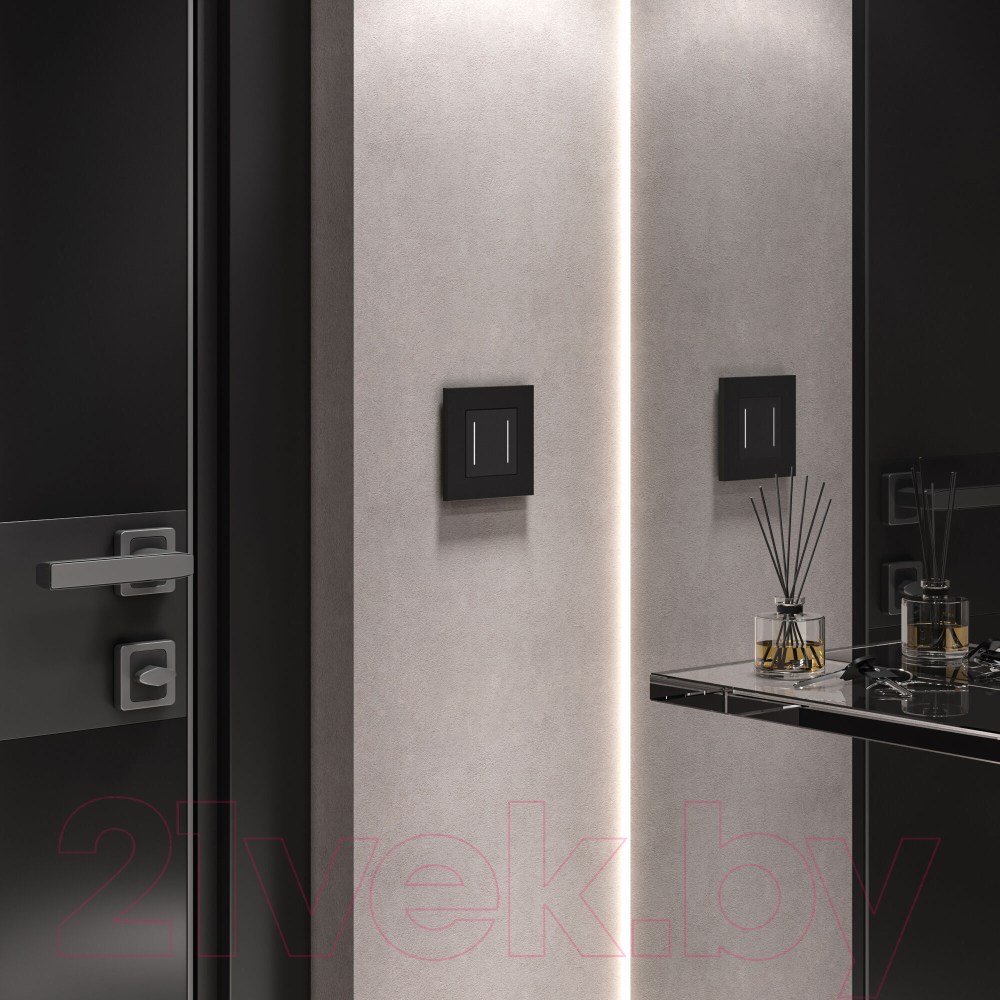 Рамка для выключателей и розеток Werkel W0012908 (черный матовый) — фото 3