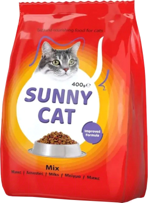 Сухой корм для кошек Sunny Cat Mix с курицей и печенью (0.4кг)