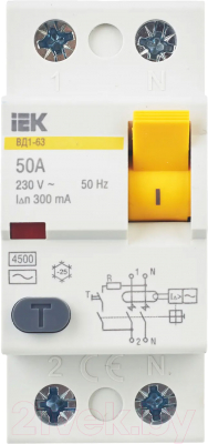 Устройство защитного отключения IEK ВД1-63 50А 300мА 2п / MDV10-2-050-300