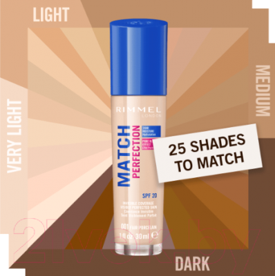 Тональный крем Rimmel Match Perfection Foundation тон 010 (30мл)