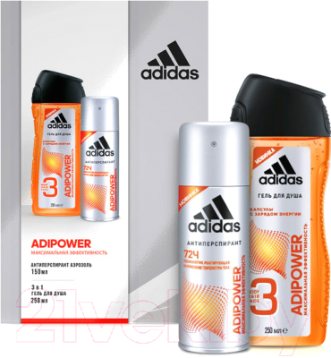 Набор косметики для тела Adidas Adipower антиперспирант 150мл+гель д/душа 250мл