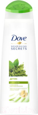 

Шампунь для волос Dove, Nourishing Secrets детокс с матча и рисовым молоком