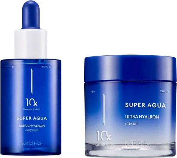 Набор косметики для лица Missha Super Aqua Ultra Hyalron Duo Set Сыворотка 47мл+Крем 70мл