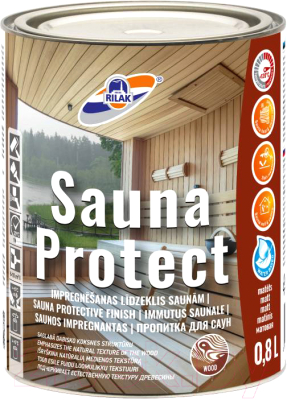 Пропитка для дерева Rilak Sauna Protect (0.8л)