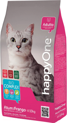 Сухой корм для кошек HappyOne Cat Tuna/Chicken (10кг)