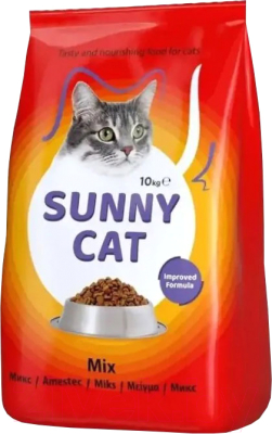 Сухой корм для кошек Sunny Cat Mix с курицей и печенью (10кг)