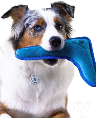 Игрушка для собак Mr. Kranch Бумеранг с пищалкой / MKR80243 (синий)