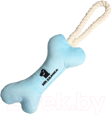 Игрушка для собак Mr. Kranch Косточка с канатом / MKR80248 (нежно-голубой)