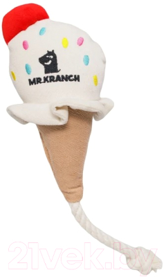 Игрушка для собак Mr. Kranch Мороженое с канатом / MKR80263 (бежевый)