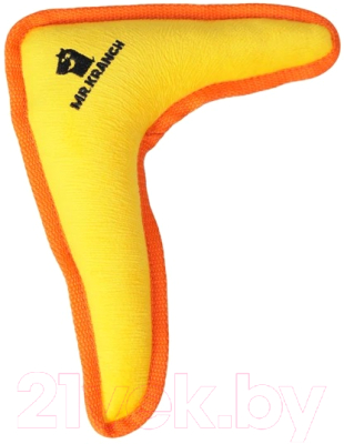 Игрушка для собак Mr. Kranch Бумеранг с пищалкой / MKR80240 (желтый)