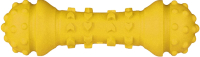 Игрушка для собак Mr. Kranch Гантель / MKR000124 (с ароматом сливок, желтый) - 